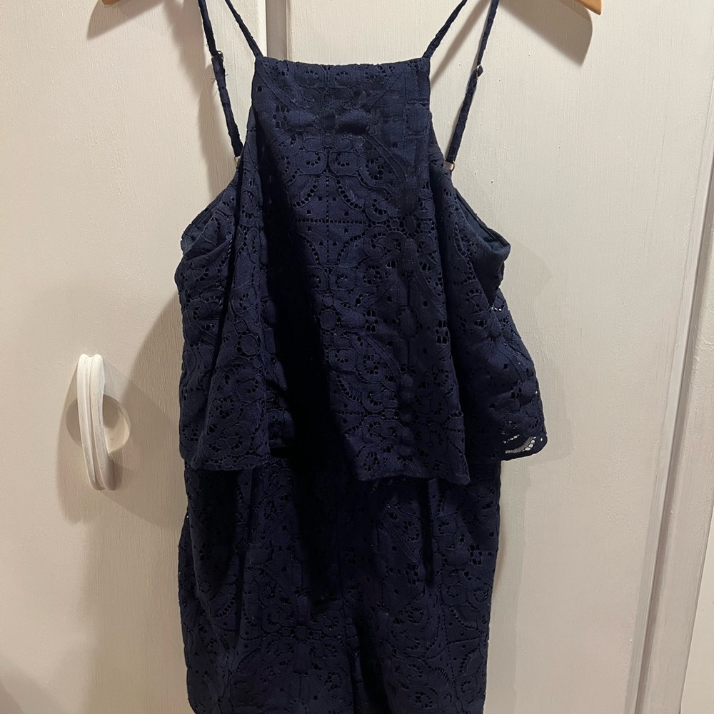 Lilly Pulitzer Navy Lace Romper